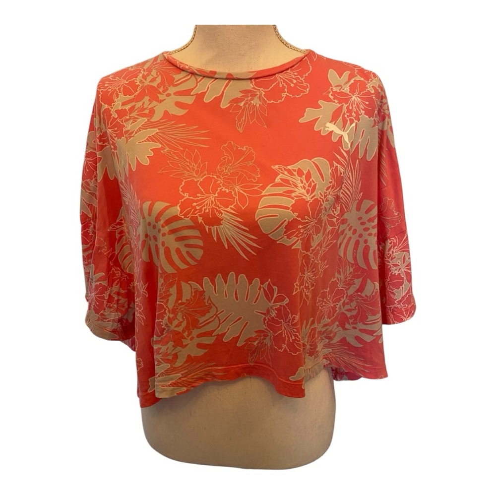 Puma crop boxy tee with print